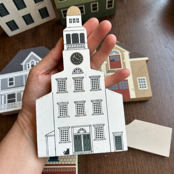 Lot of 7 The Cats Meow Double Sided Wood Shelf Stands 90s - Picture 10 of 14